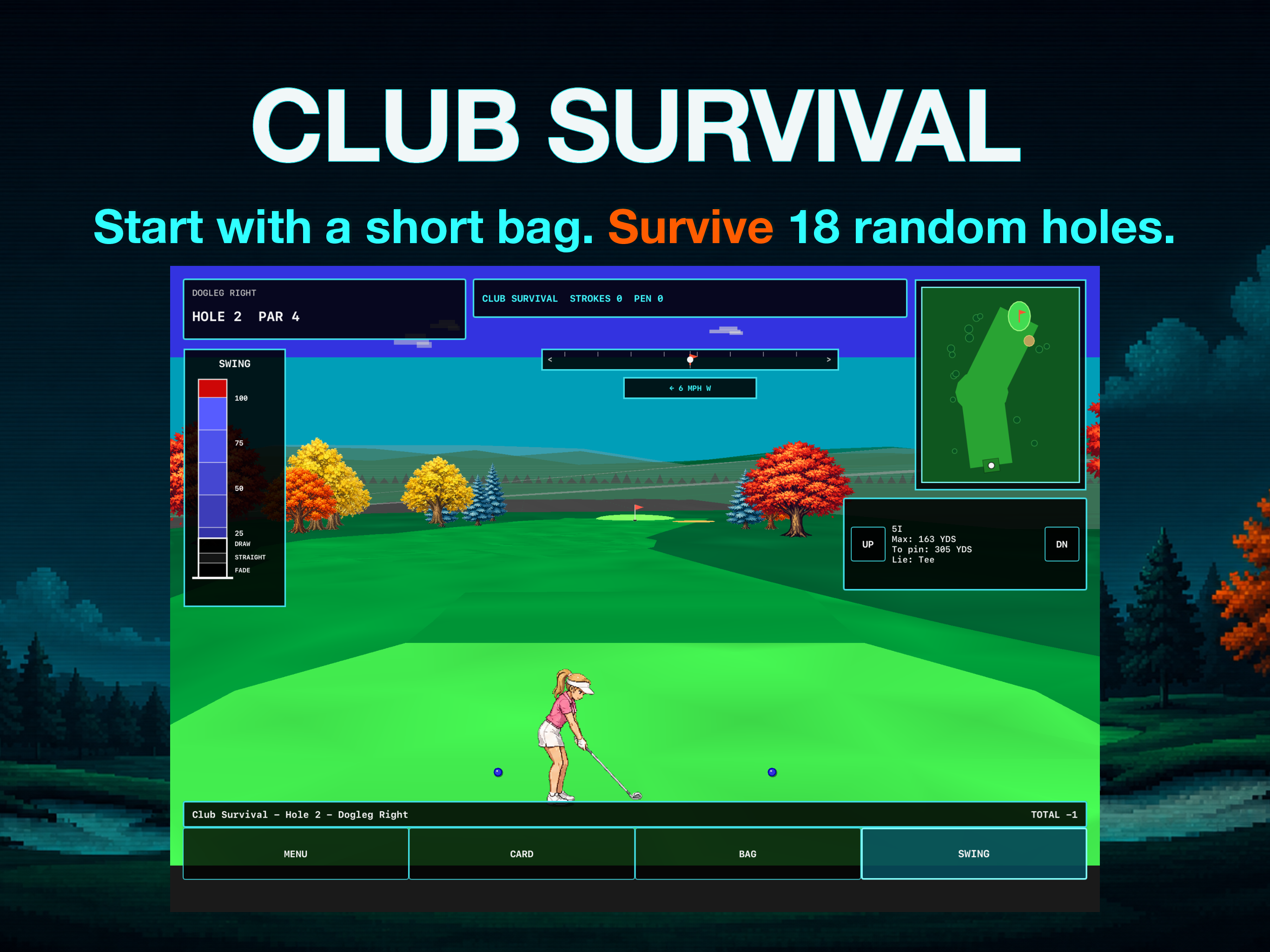 Fairway Metal iPad screenshot: Club Survival