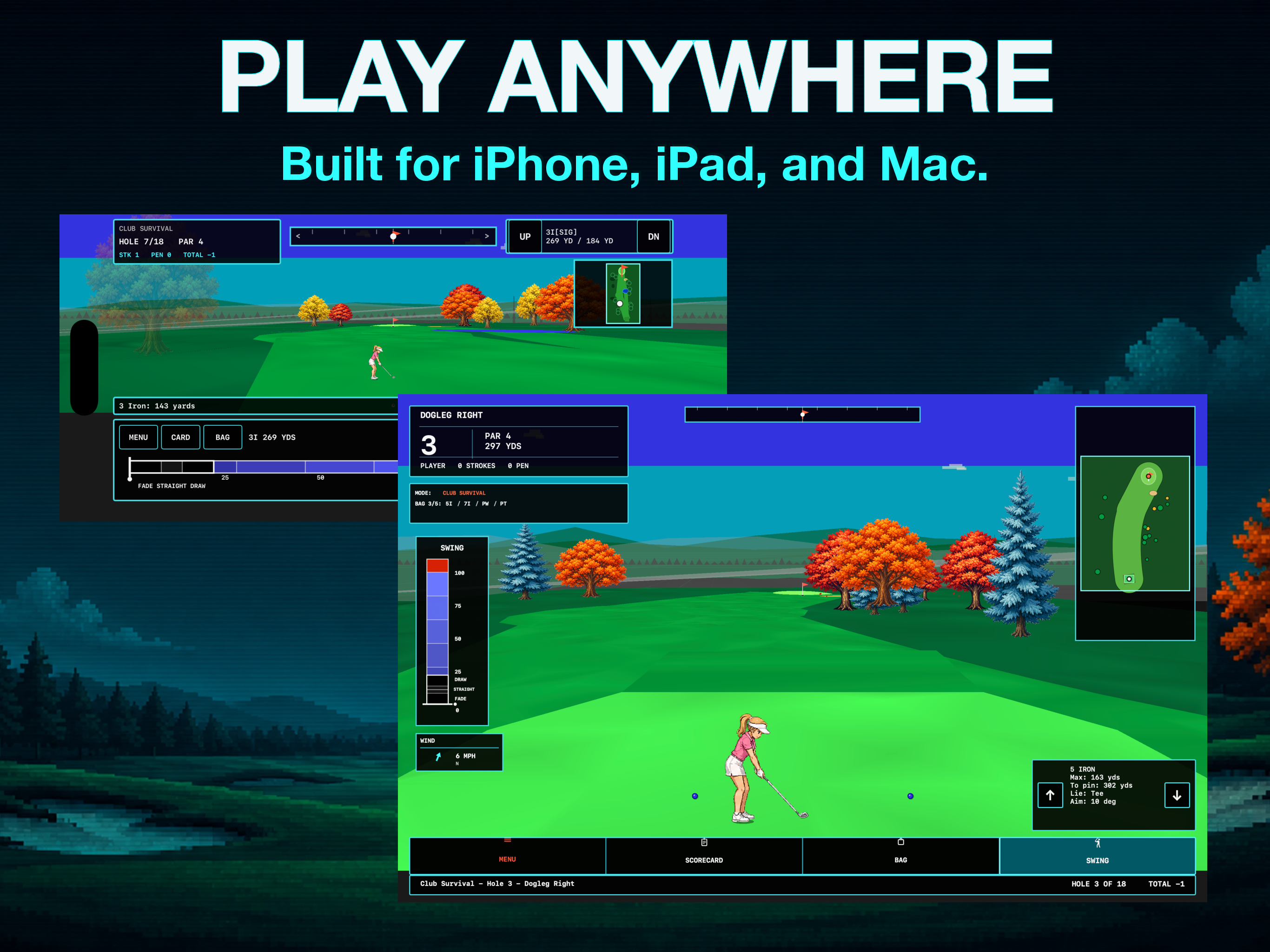 Fairway Metal iPad screenshot: Play Anywhere