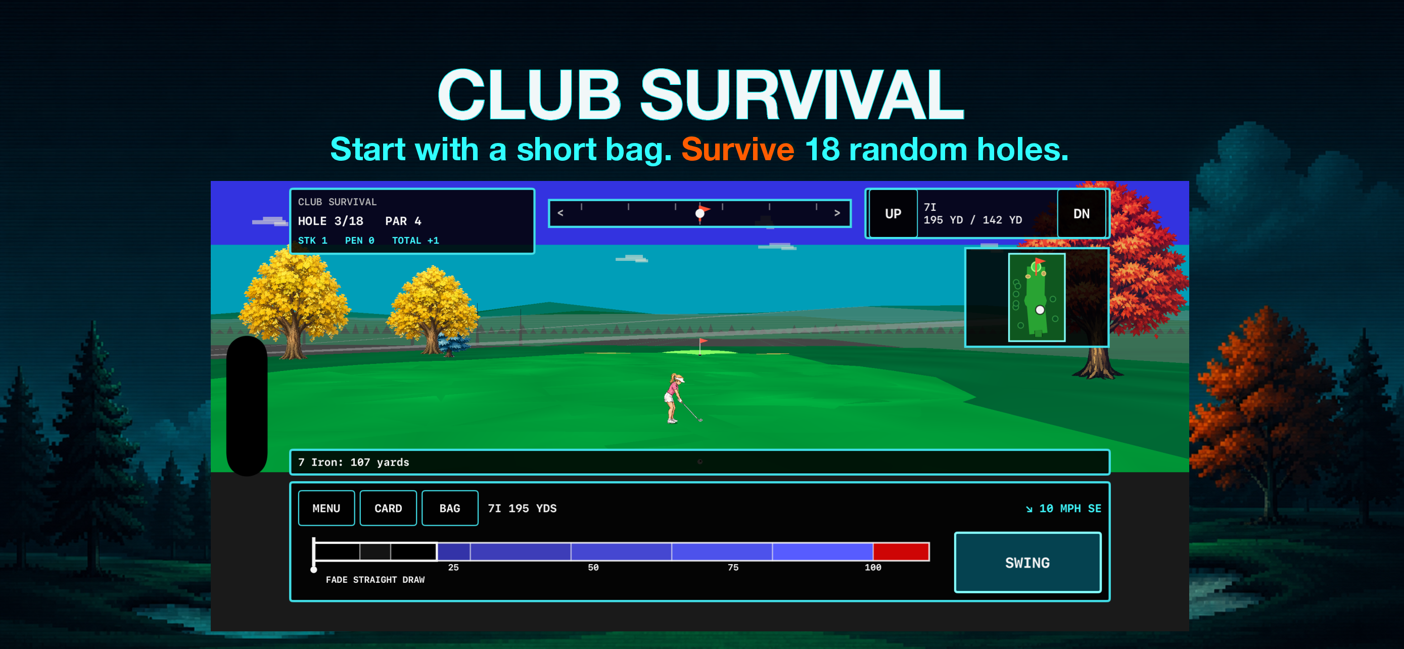 Fairway Metal iPhone screenshot: Club Survival