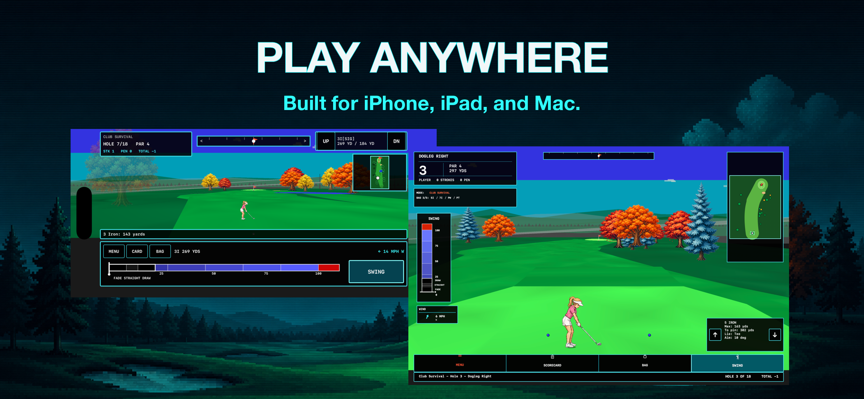 Fairway Metal iPhone screenshot: Play Anywhere